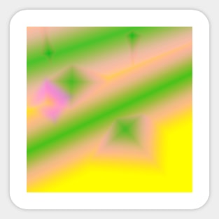 YELLOW GREEN RED TEXTURE ART Sticker